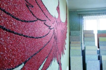 Рисунки жидкими обоями на стене в интерьере фото Рисунки жидкими обоями на стене в интерьере фото