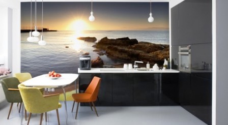 Фотообои, расширяющие пространство для кухни: фото и примеры оформления интерьера кухни фотообоями, расширяющими пространство