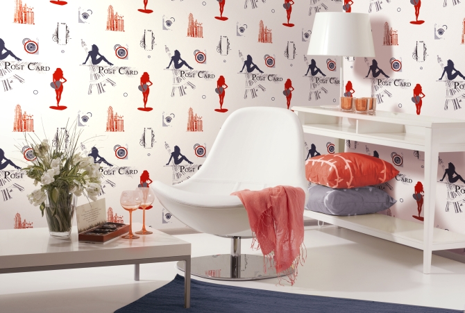 Виниловые обои Виниловые обои в интерьере